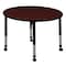 Regency Round Mobile Tables, 30 W, 30 L, 23-34 H, Wood, Metal, Mahogany TB30RNDMHAPCBK - alternate 1